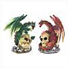 Fire and Earth Dragon Statues