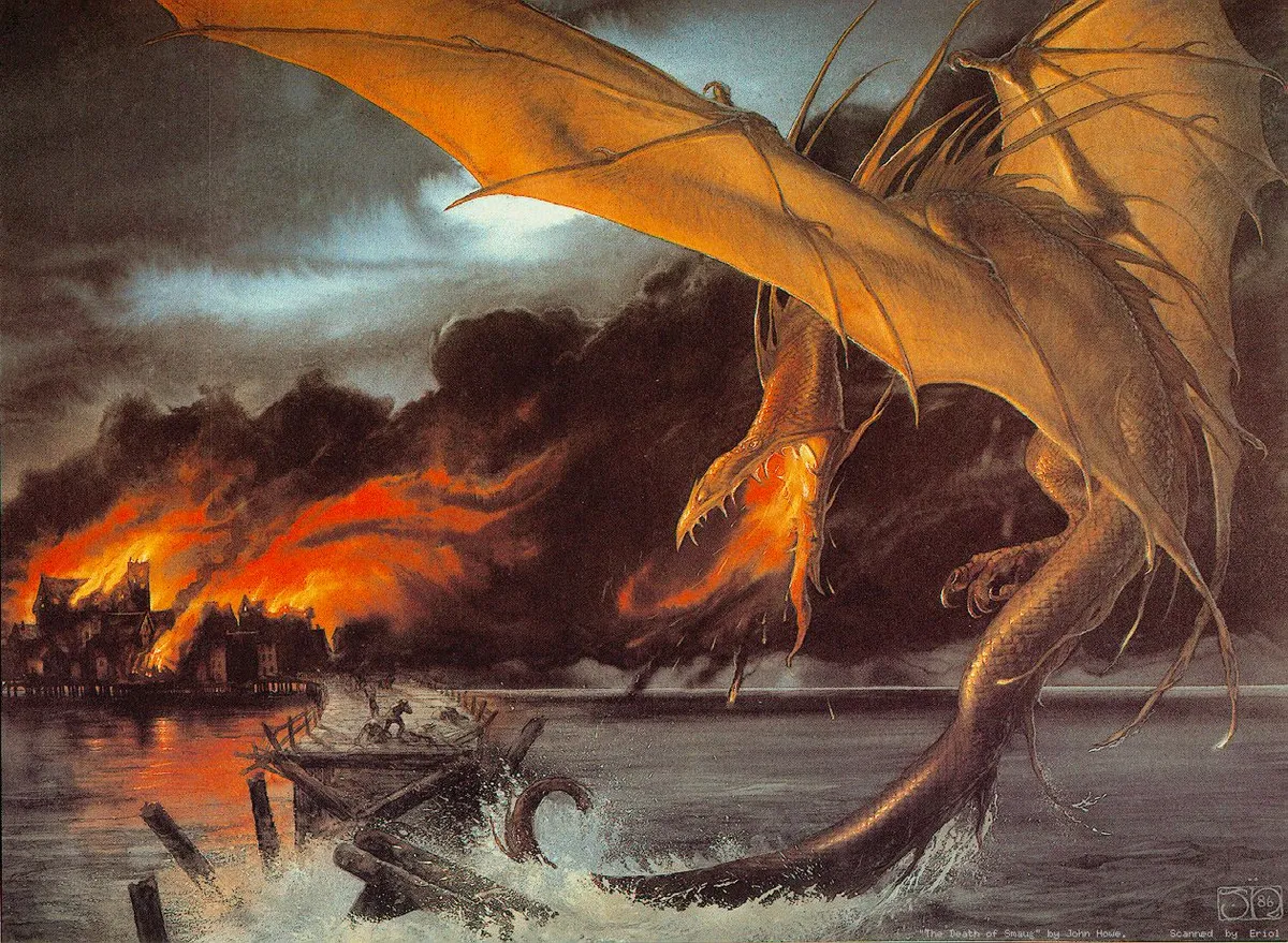 The Death of Smaug by John Howe