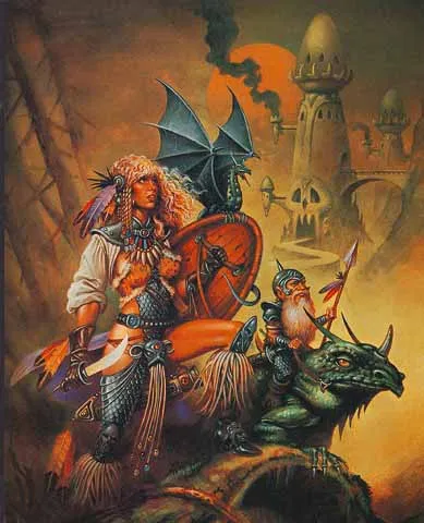 Escape from Skull Keep (cover of Dragon Magazine #58) by Clyde Caldwell
