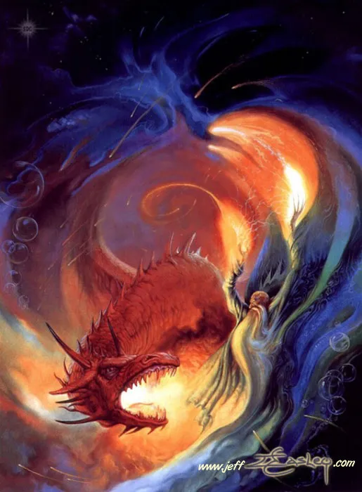 Wizard and Dragon by Jeff Easley