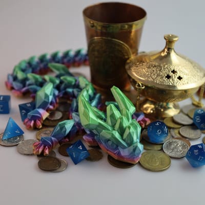 Prismatic articulated 3D-printed dragon
